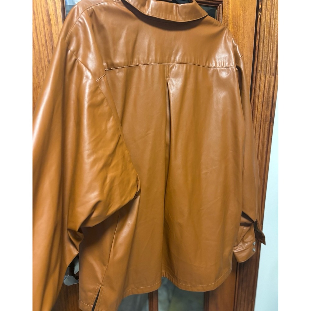 Anthropologie faux leather top‎ size 1x - Picture 7 of 11